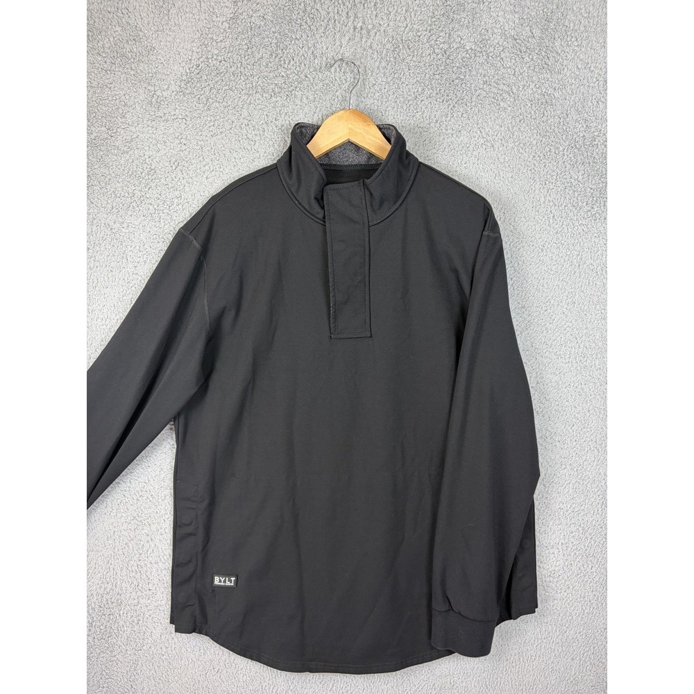 BYLT Jacket Mens XL Black Elite Fairway Pullover 1/4 Zip Golf Windbreaker Mens